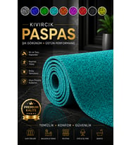120 x 1400 Kıvırcık Paspas Tüm Ölçüler Kaymaz Taban Halı Yolluk Kapı Önü Paspası