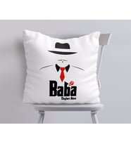 BK Gift Kişiye Özel Godfather Baba Tasarımlı Beyaz Yastık-17
