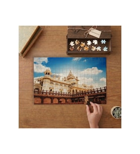 Rajasthan -Hindistan Tasarımı 240 parça Ahşap Puzzle Ahşap Kutuda MP10582