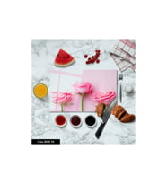 Cam Kesme  ve Sunum Tahtası  Baskılı Kesim Tablası  Temperli 20cm x 30cm