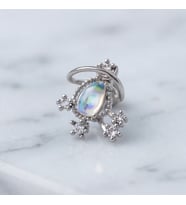 FerizZ 316L Çelik Zirkon Taşlı Yıldızlı Piercing PRC-166