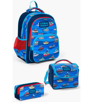 Coral High Kids Lacivert Mavi Gemi Desenli 3'lü Okul Çanta Seti SET0114416