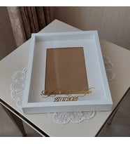 Kişiye Özel İsimli 30x40 cm Verda Anı Çerçevesi-Derin Anı Çerçevesi 4,5 cm derin Ahşap Özel Kaplama Çerçeve