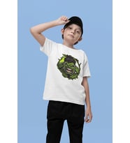Tasarım Hulk Baskılı Unisex Avengers Film Kahramanı Çocuk Tişört (1-12 Yaş)