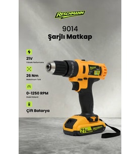RES-9014 Profesyonel Şarjlı Matkap 21V 26 Nm