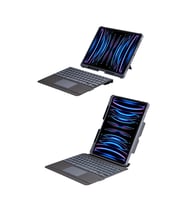 T5509d İpad Pro 12.9 (2022) Kılıf Palermo Ledli Klyeli Standlı Tablet Kılıfı - Siyah