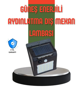 Hareket Sensörlü Güneş Enerjili Dış Mekan LED Lamba 100/144 LED