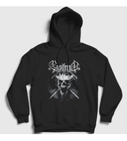 Presmono Unisex Siyah Skull Ensiferum Kapüşonlu Sweatshirt 145630tt