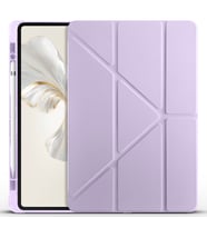 Honor Pad 9 Uyumlu Kılıf Zore Tri Folding Kalem Bölmeli Standlı Kılıf (Lila)