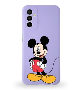 Samsung Galaxy A04s Uyumlu Lansman Kılıf Altı Kapalı İçi Kadife  Mickey Mouse-E Tasarımlı  Kapak (Şeffaf)