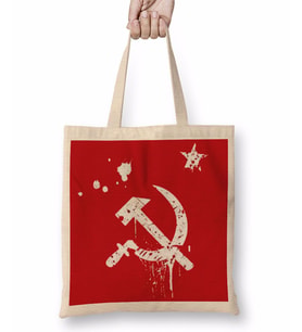Revolution Orak Çekiç Bez Çanta Uzun Saplı