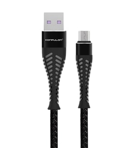 Konfulon S61 Micro USB Kablo 1.2M 2.1A - Siyah