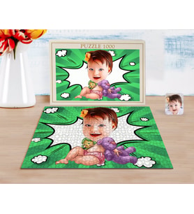 BK Gift Kişiye Özel Bebek Karikatürlü 1000 Parça Profesyonel Puzzle-2