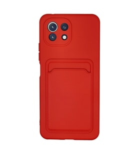 Xiaomi Mi 11 Kılıf Kelvin Kartvizitli Silikon - Kırmızı