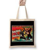 King Kong Vs Godzılla Poster 2 Bez Çanta Uzun Saplı