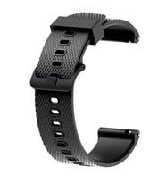 Huawei GT2 42mm KRD-46 Suya Dayanıklı Tırtıklı Desen Silikon Kordon Siyah