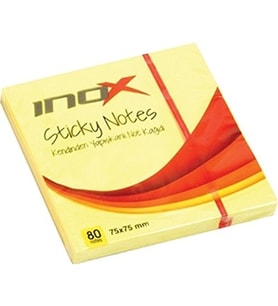 İnox Postit 75X75 80 Yaprak Fosforlu Sarı - 3 adet
