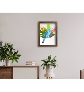 BK Home Doğal Masif Ahşap Çerçeveli Tablo 45x65cm-83