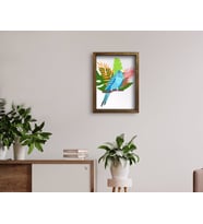 BK Home Doğal Masif Ahşap Çerçeveli Tablo 45x65cm-83