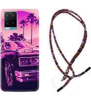 Vivo Y11S Y21S Y20 Y20S Y70 Kılıf Boyun Asklı Rasta Silikon Mor Araba 1711