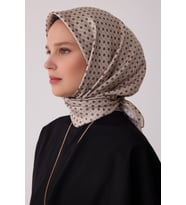 Monogram Desen %100 Twill İpek Eşarp BE18