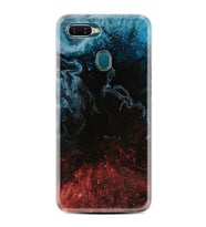 Oppo A5S A15 A16 A54 A55 A73 A74 Kılıf Desemli Silikon Red Blue Black Abstact 1386