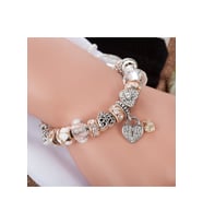 Yeni Trend Renk Seçenekli Kristal Taşlı Charm Bileklik Ahşap Kutu Içerisinde