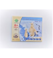Ahşap 3D Penguen Maketi Puzzle