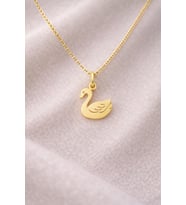 Kişiye Özel Zarif Kuğu Kolye 925K Gümüş (Gold)