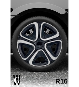 Fiat Punto 16 İnç Jant Kapağı (4 ADET) Siyah Gri C103