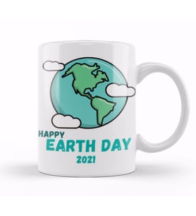 Happy Earth Day 2021 Kupa Bardak Porselen