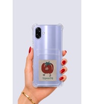 Samsung Galaxy A07 Kartlıklı Tomato Desenli Kılıf - GLST6033-1209