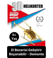 Özel Üretim 3 Boyutlu Minyatür Ham Ahşap Maket Boyanabilir Eğitici Öğretici Motor Beceri Hobi Oyun