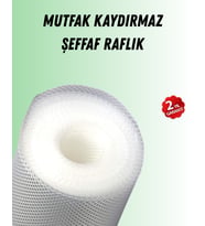 Şeffaf mutfak raflığı ve çekmece kaplaması kaydırmaz pvc