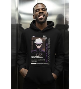Satoru Gojo Jujutsu Kaisen Baskılı Unisex Oversize Anime Karakter Hoodie