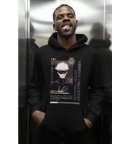 Satoru Gojo Jujutsu Kaisen Baskılı Unisex Oversize Anime Karakter Hoodie