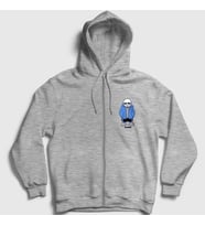 Presmono Unisex Gri Blue Coat Sans Undertale Fermuarlı Kapüşonlu Sweatshirt 31882tt