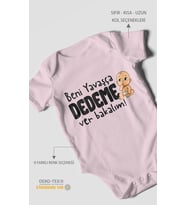 Beni yavaşça dedeme ver bakalım Kısa Kollu Bebek Body %100 Pamuk