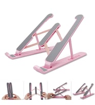 Pembe Taşınabilir Dizüstü Bilgisayar - Tablet Standı Katlanabilir