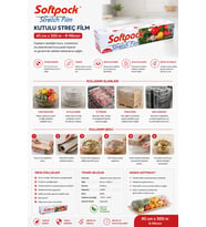 Softpack Kutulu Streç Film 45*300 m 8 Mikron