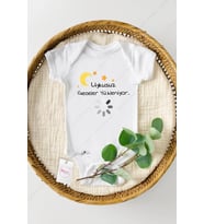 Uykusuz Geceler Yükleniyor Özel Tasarım Bebek Zıbın Pamuklu Çıtçıtlı Body