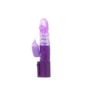 24 cm Oynar Başlı Klitoris Uyarıcılı Teknolojik Vibratör Penis