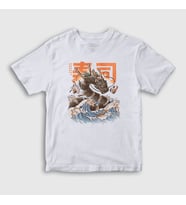 Presmono Unisex Çocuk Beyaz Sushi Dragon Ejderha T-Shirt 354388tt (Beyaz)