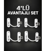 Pencere Güvenlik Kilidi Anahtarlı Çocuk Emniyet Kilidi 4’lü Set