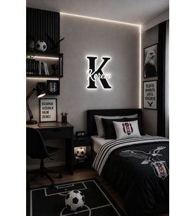 LED Işıklı Kişiye Özel Taraftar Temalı Duvar Dekoru