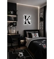 LED Işıklı Kişiye Özel Taraftar Temalı Duvar Dekoru