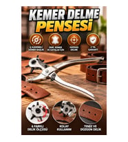 6 Kademeli Döner Başlıklı Deri Delme Pensesi – Kemer ve Kayış Delme Aleti