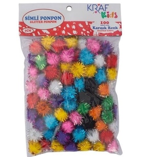 KRAF KİDS PONPON 2 CM SİMLİ 100 LÜ KK85 ÜCRETSİZ KARGO