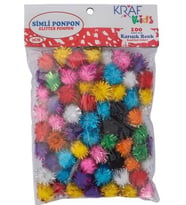 KRAF KİDS PONPON 2 CM SİMLİ 100 LÜ KK85 ÜCRETSİZ KARGO
