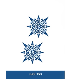 GZS-153 YARI KALICI ŞEMA ÇİFT DESEN DÖVME-TATTO